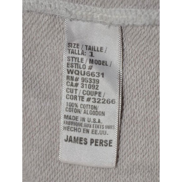 Standard James Perse Gray Sweatshirt Dress Pockets Lagenlook Size 1 Cotton - Picture 9 of 10